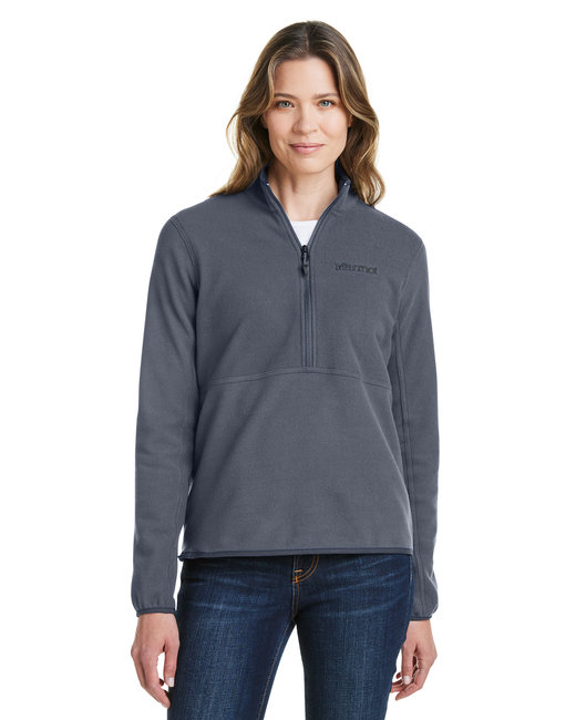 Marmot Ladies' Rocklin Half-Zip 100% Polyester Recycled Fleece Jacket With Pockets